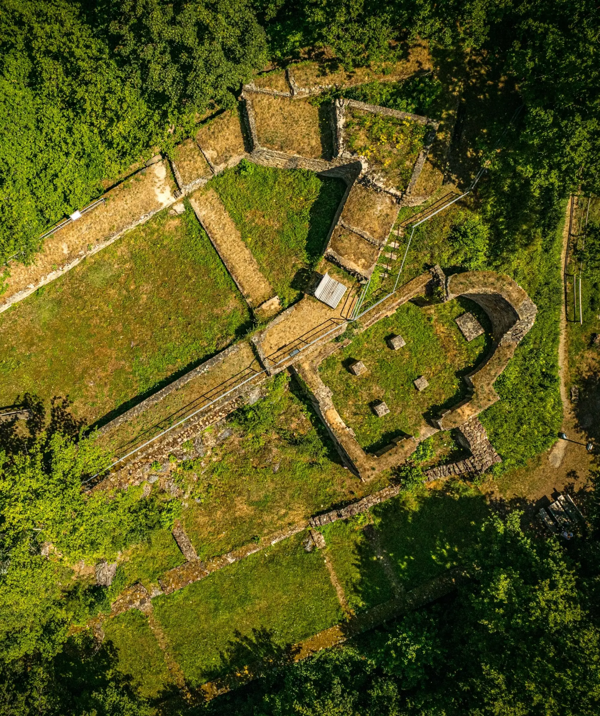 Alte Stromburg Pfarrkoepfchen Ruine von Oben ReneNolte soonteam