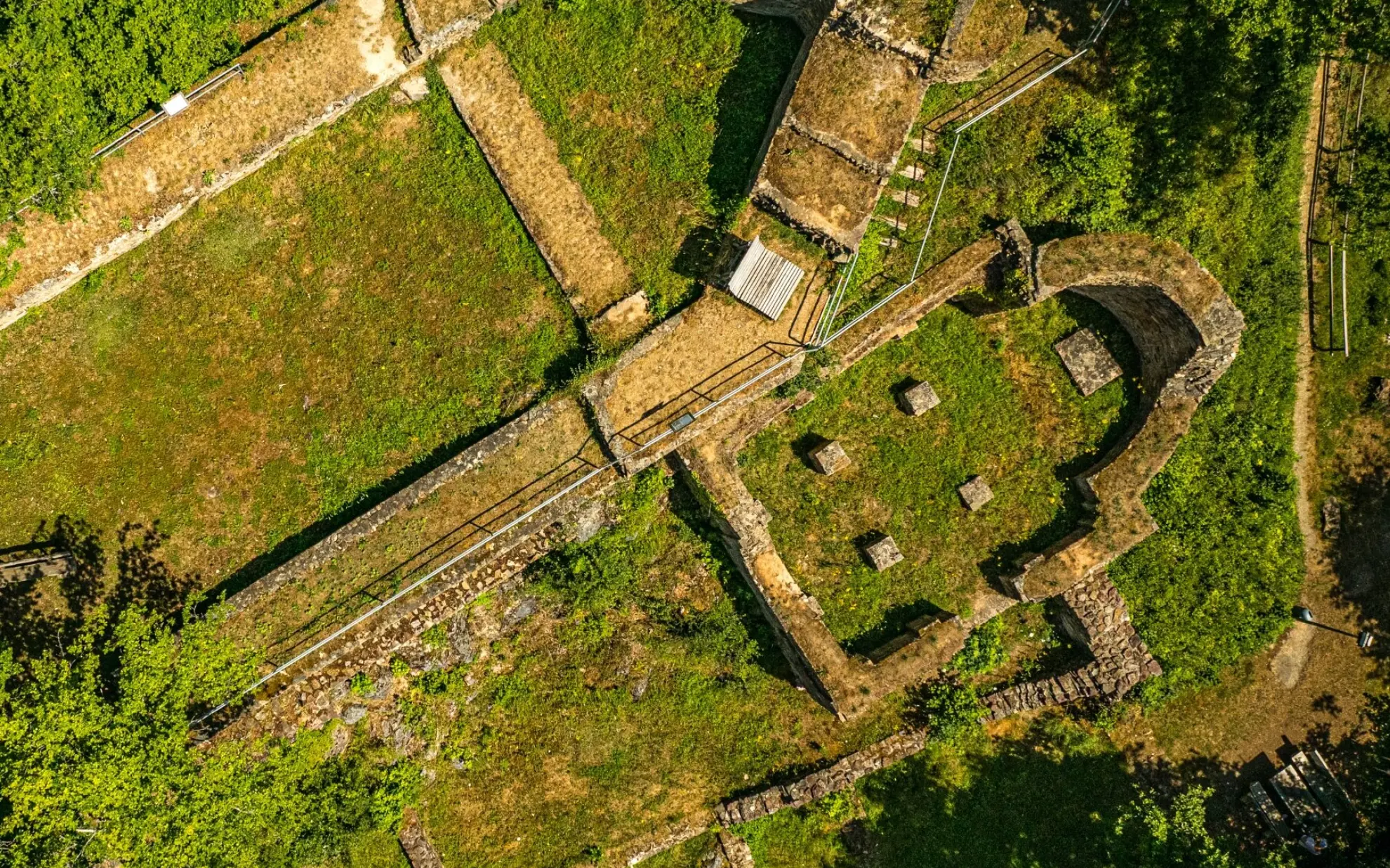 Alte Stromburg Pfarrkoepfchen Ruine von Oben ReneNolte soonteam