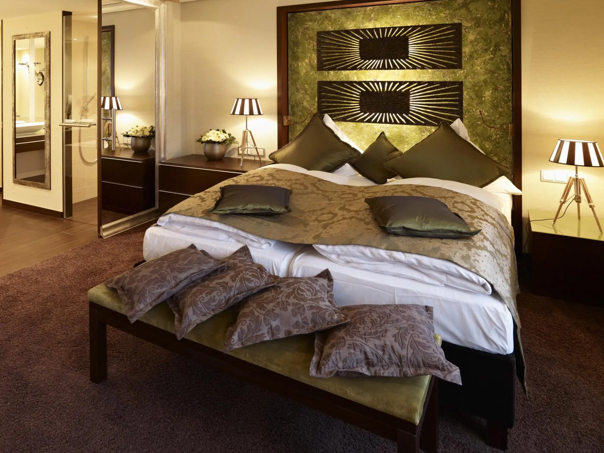 Superior Suite Wald mit Doppelbett Bettkopfteil Kissen