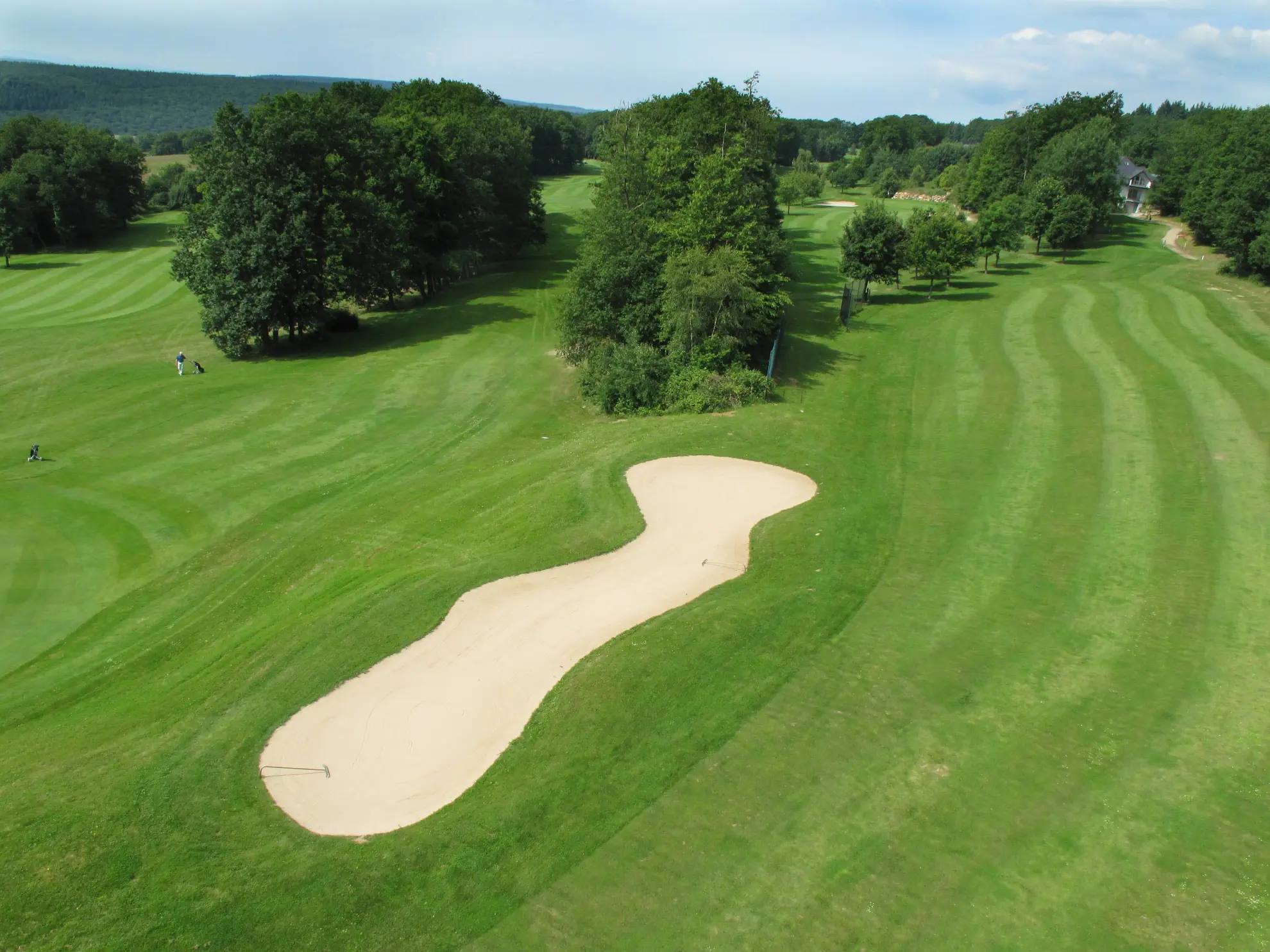 Golfplatz mit Bunker  Bahn 8