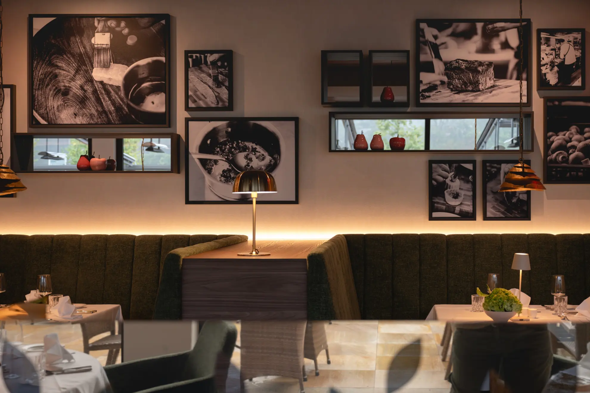 Garten Restaurant Wandbilderrahmen mit Fotomotiven aus der Kueche
