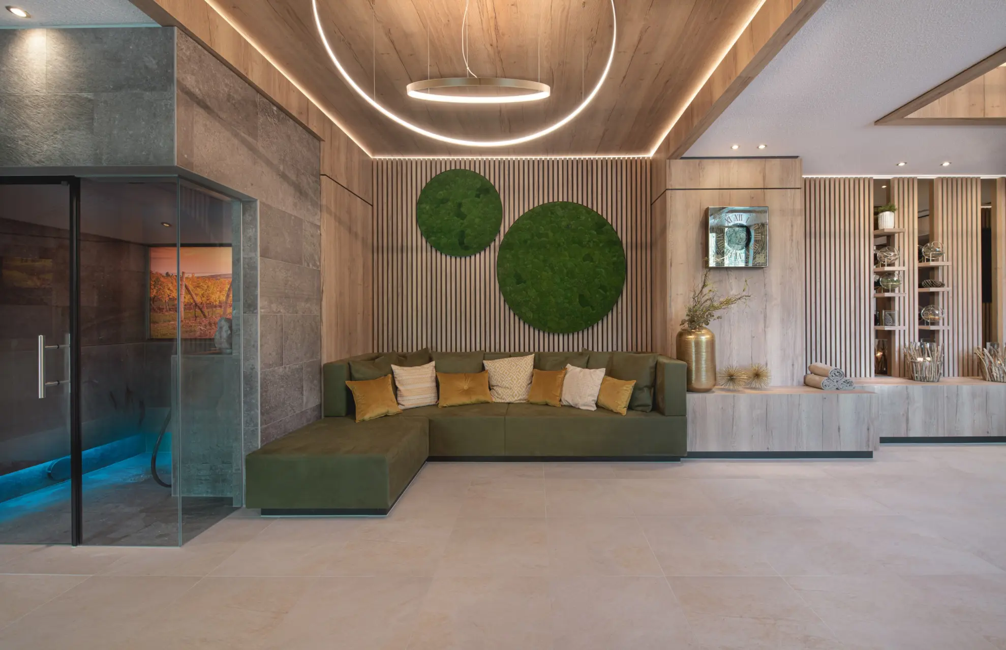 SOONWALD spa Sauna Holz und Stein Design Innenraum 6