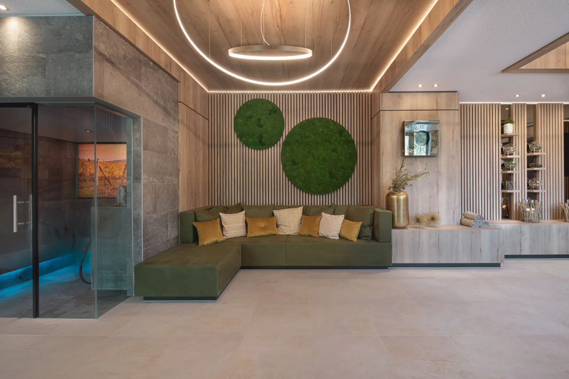 SOONWALD spa Sauna Holz und Stein Design Innenraum 6
