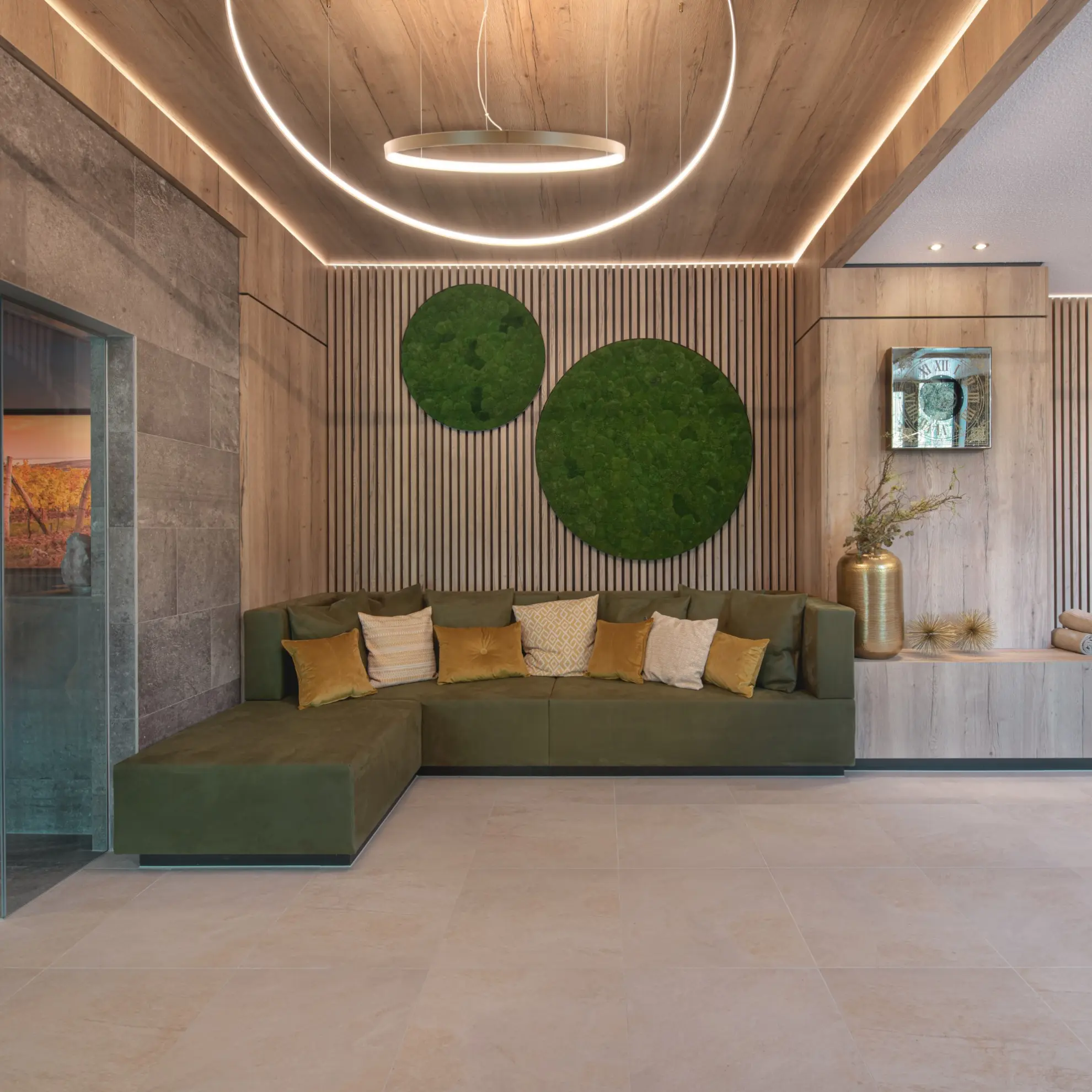 SOONWALD spa Sauna Holz und Stein Design Innenraum 6
